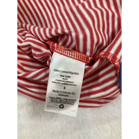 Free Assembly Polo Shirt Men Small Red Striped‎ Contrast Collar Cotton Short Slv - Picture 7 of 7